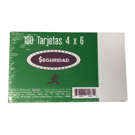 TARJETA HEMEROGRAFICA 4X6 BLANCO 100 HJ 1085 MAYCO MNK