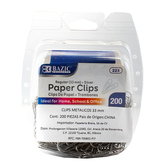 CLIP ESTANDARD 33 MM 200 PZ 223 BAZIC
