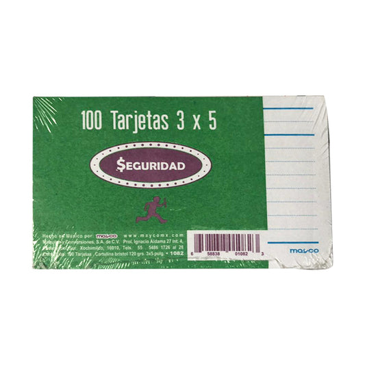 TARJETA INDEX 3X5 100 HJ RAYA 1082 MAYCO MNK