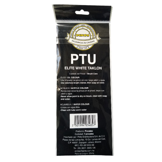PINCEL 7 PZ SURTIDO ELITE WHITE PTU PINTO DISTRIBUIDORA