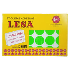 ETIQUETA NO CONTINUA #22 VERDE LESA