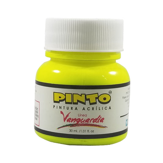 PINTURA ACRILICA 30 ML AMARILLO NEON 501 PINTO DISTRIBUIDORA