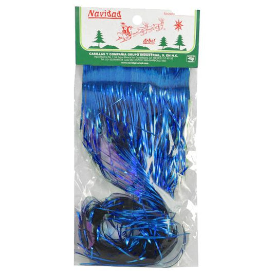 LLUVIA METALICA 40 CM NAVIDAD AZUL NAVIARBOL