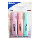 MARCATEXTO PASTEL SURTIDO 3 PZ 2345 BAZIC MNK