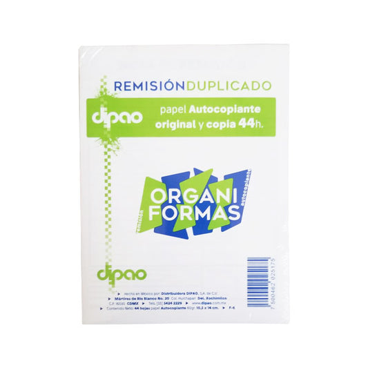 BLOCK REMISION SENCITIVO DUPLICADO 1/8 44 HJ F-6 DIPAO