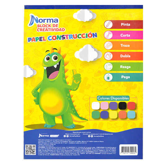 PAPEL CONSTRUCTIVO CARTA 50 HJS NORMA MNK