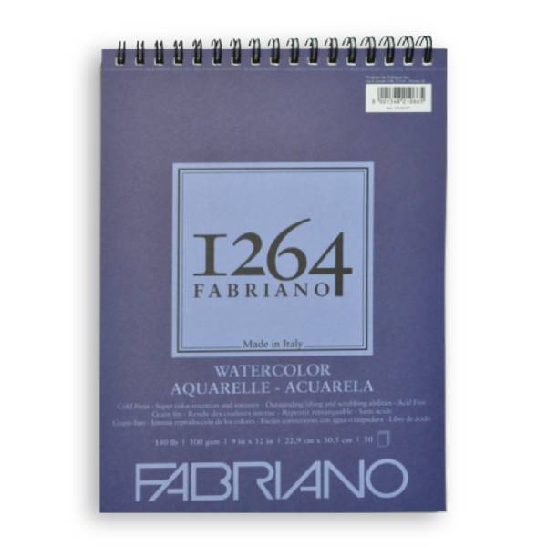 CUADERNO PAPEL FABRIANO ACUARELA 9X12 30 HJ 1264 PINTO DISTRIBUIDORA