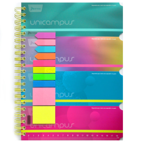 CUADERNO PROFESIONAL DOBLE ARGOLLA UNICAMPUS 120 HJ RAYA NORMA MNK