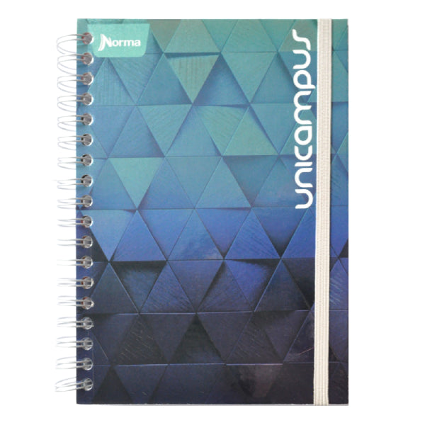 CUADERNO DOBLE ARGOLLA DURA BOOK UNICAMPUS METALICO 160 HJ RAYA  NORMA MNK