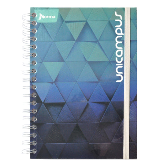 CUADERNO DOBLE ARGOLLA DURA BOOK UNICAMPUS METALICO 160 HJ RAYA  NORMA MNK