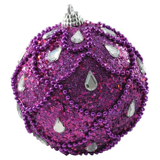 ESFERA 80 MM NAVIDAD HT-A07815 MORADO BRIDGECO