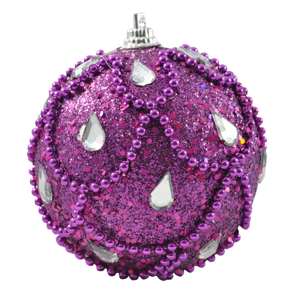 ESFERA 100 MM NAVIDAD HT-A07815 MORADO BRIDGECO