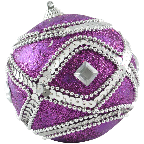 ESFERA 100 MM NAVIDAD HT-A60323 MORADO BRIDGECO