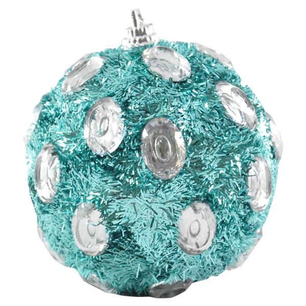 ESFERA 80 MM NAVIDAD HT-A08976 AZUL TURQUESA BRIDGECO