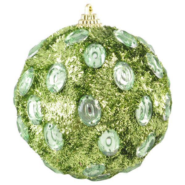 ESFERA 100 MM NAVIDAD HT-A08976 VERDE MANZANA BRIDGECO
