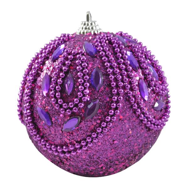 ESFERA 100 MM NAVIDAD HTA-07805 MORADO BRIDGECO