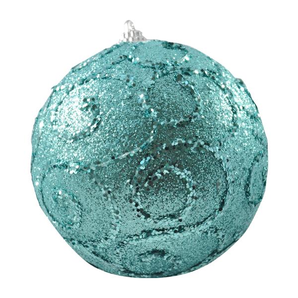 ESFERA 80 MM NAVIDAD HT-A01941 TURQUESA BRIDGECO