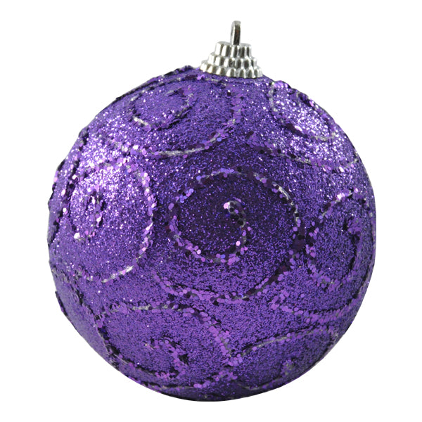 ESFERA 100 MM NAVIDAD HT-A01941 MORADO BRIDGECO