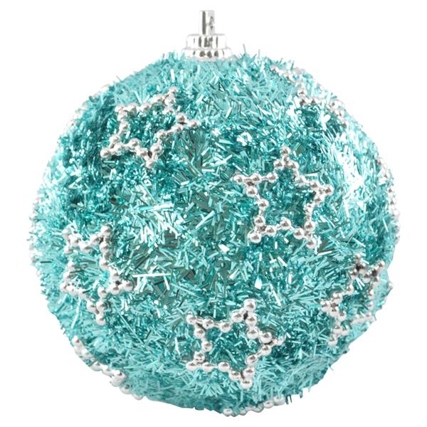 ESFERA 80 MM NAVIDAD HT-A09271 TURQUESA BRIDGECO