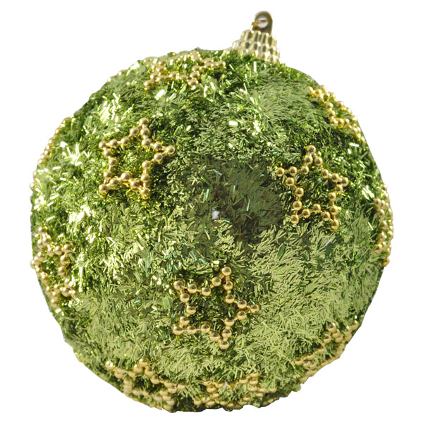 ESFERA 100 MM NAVIDAD HT-A09271 VERDE MANZANA BRIDGECO
