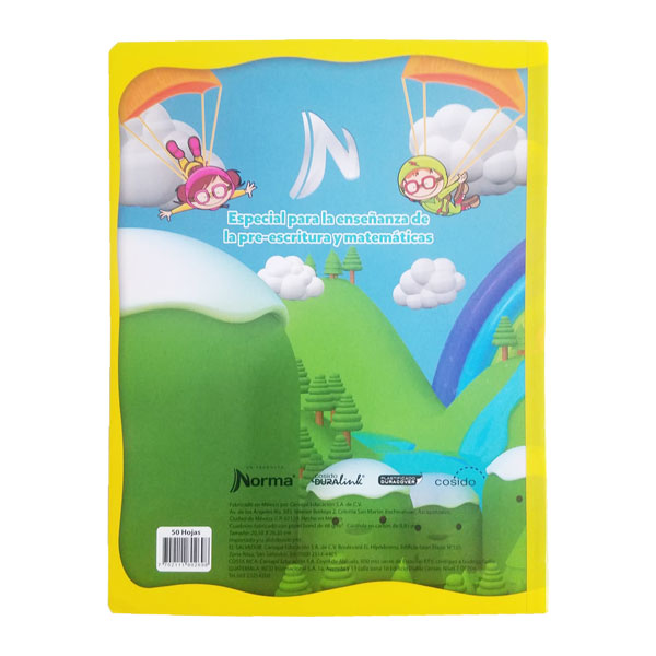 MI PRIMER CUADERNO PREESCOLAR 50 HJ RAYITAS A NORMA MNK