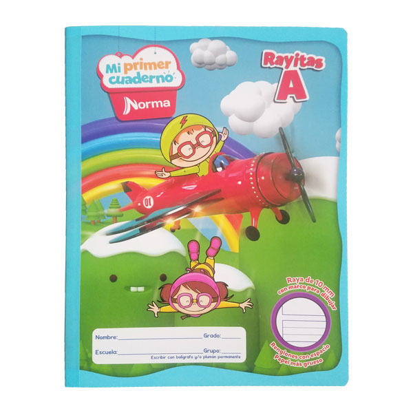 MI PRIMER CUADERNO PREESCOLAR 50 HJ RAYITAS A NORMA MNK