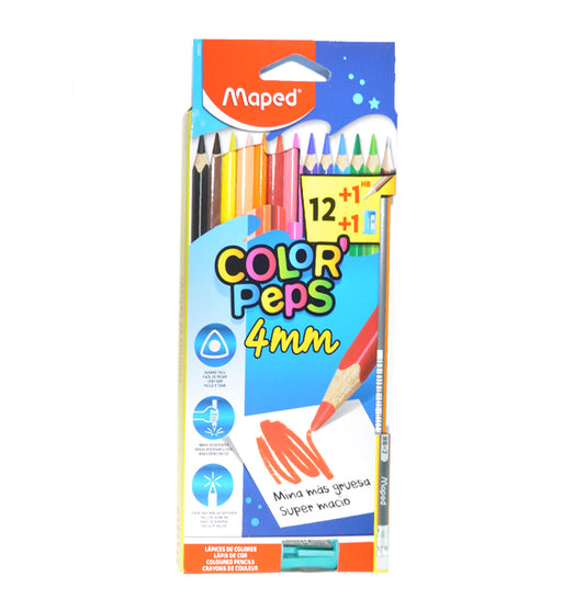 COLOR MADERA PEPS LARGOS 12 PZ 4 MM MAPED