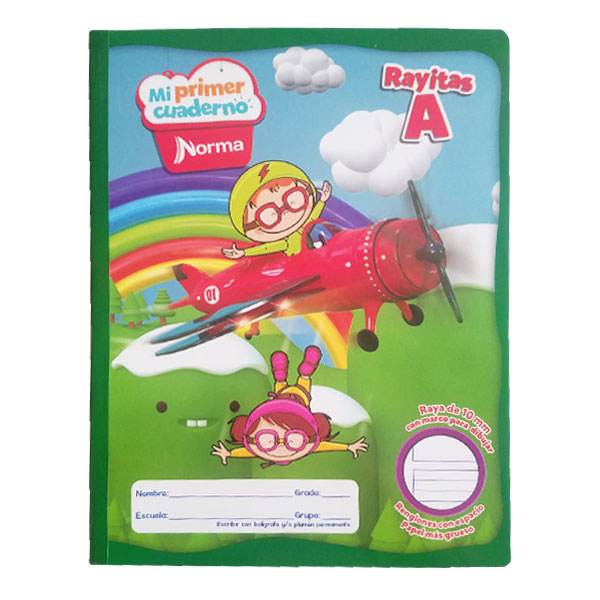 MI PRIMER CUADERNO PREESCOLAR 50 HJ RAYITAS A NORMA MNK