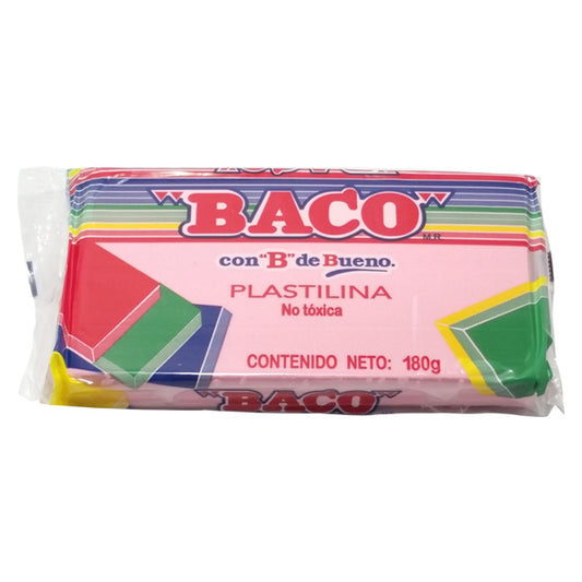 PLASTILINA BARRA B-180 180 GR ROSA BACO MNK
