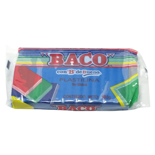 PLASTILINA BARRA B-180 180 GR AZUL OSCURO BACO MNK