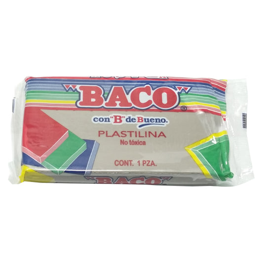 PLASTILINA BARRA B-180 180 GR GRIS BACO MNK