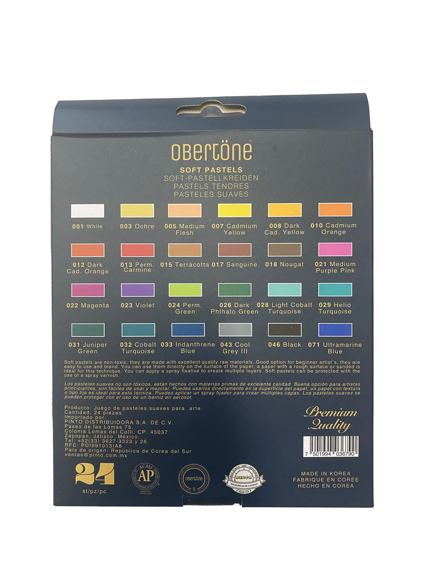 COLORES GIS PASTEL 24 PZ OBERTONE PINTO DISTRIBUIDORA