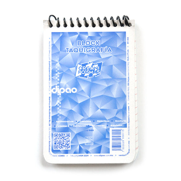 LIBRETA TAQUIGRAFIA CORTO ESPIRAL 100 HJ BT-100 DIPAO