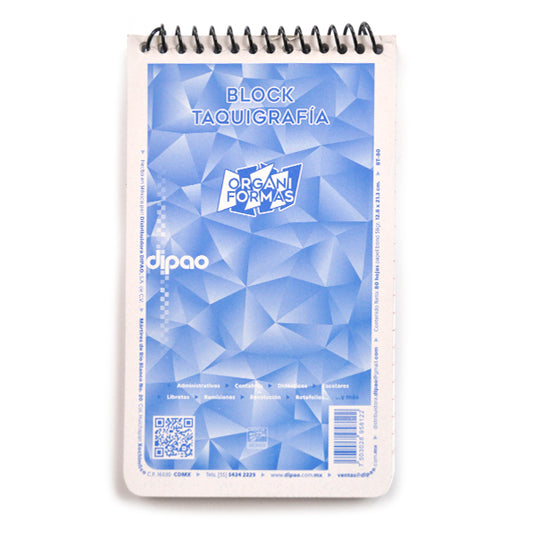 LIBRETA TAQUIGRAFIA LARGO ESPIRAL 100 HJ BT-80 DIPAO