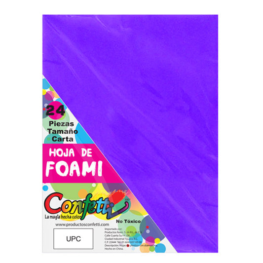 FOAMY CARTA 24 PZ MORADO NAEN MNK