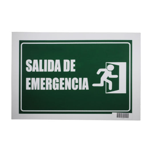 LETRERO ACRILICO 23X33 SALIDA EMERGENCIA LETREROS