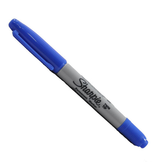 MARCADOR SHARPIE TWIN DOBLE PUNTA AZUL NEWELL BEROL