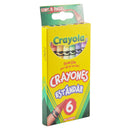 CRAYON ESTANDAR 6 PZ CRAYOLA MNK