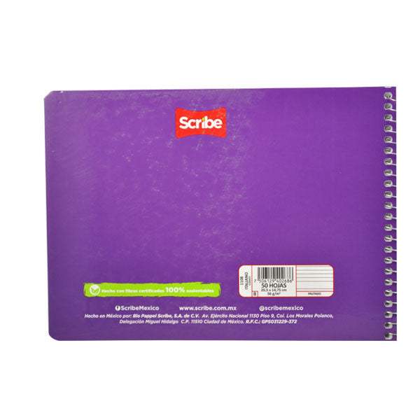 CUADERNO ITALIANO ESPIRAL 50 HJ PAUTADO SCRIBE MNK