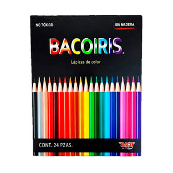 COLORES SIN MADERA BACOIRIS LARGOS 24 PZ BACO MNK