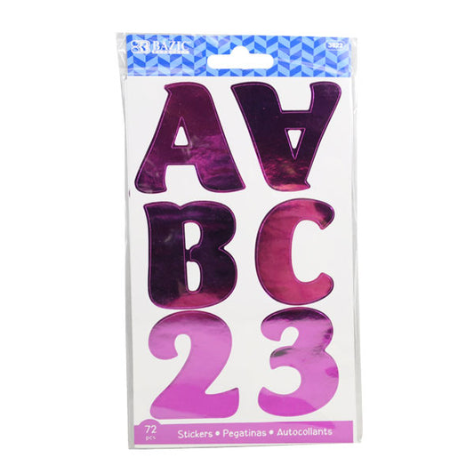 ALFABETO METALICO ADHESIVO 72 PZ 3822 BAZIC