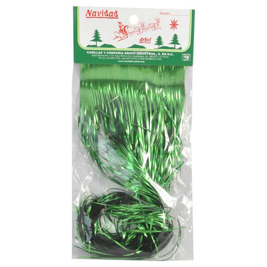 LLUVIA METALICA 40 CM NAVIDAD VERDE NAVIARBOL