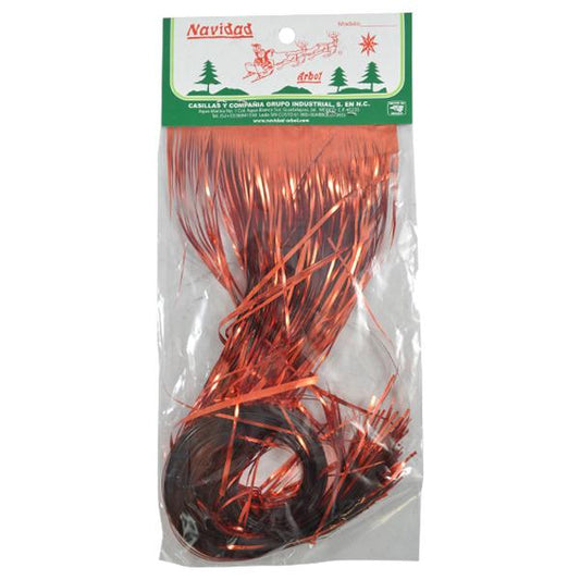 LLUVIA METALICA 40 CM NAVIDAD ROJO NAVIARBOL