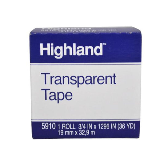 TAPE HIGHLAND TRANSPARENTE 18X33MT 5910 3M MNK