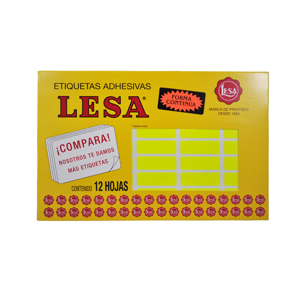 ETIQUETA CONTINUA #06 AMARILLO LESA