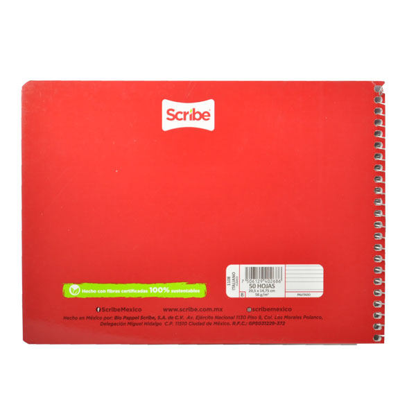CUADERNO ITALIANO ESPIRAL 50 HJ PAUTADO SCRIBE MNK