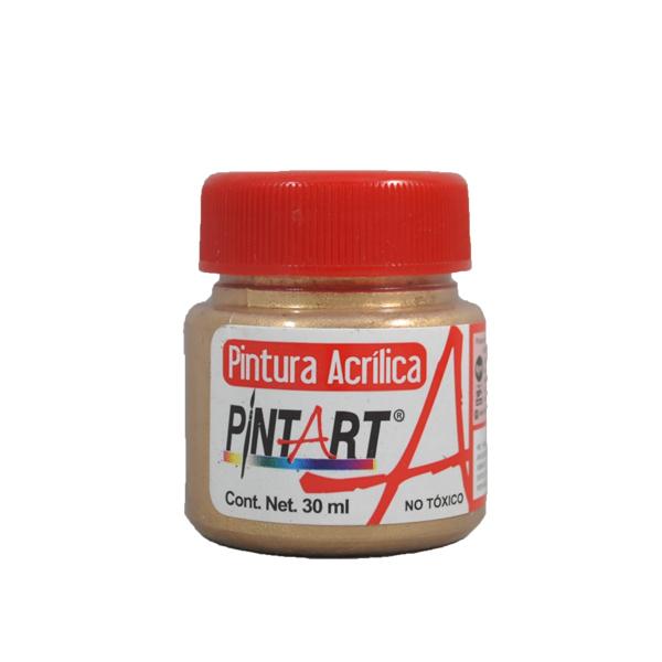 PINTURA ACRILICA METALICO 30 ML ORO RICO PINTART