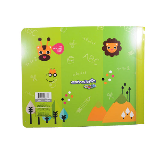 CUADERNO PREESCOLAR COSIDO 72 HJ RAYA ESTRELLA MNK