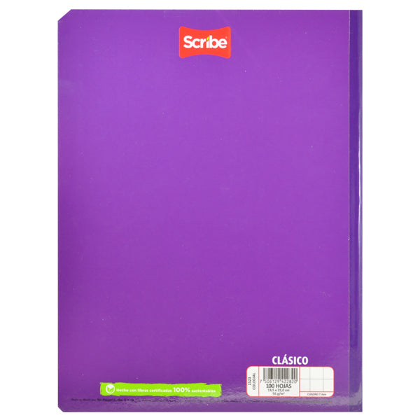 CUADERNO COSIDO COLEGIAL CLASICO 100 HJ C7 SCRIBE MNK
