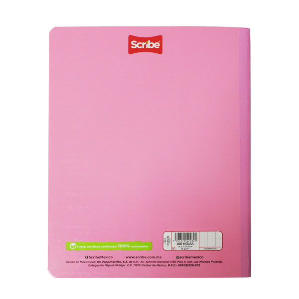 CUADERNO COSIDO COLEGIAL CLASICO 100 HJ C7 SCRIBE MNK